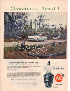 Vintage Print advertisement ad 1957 AC Spark Plugs Swamp Test Louisiana Bayou ad - Picture 1 of 1