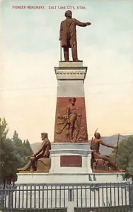 Ak UT: Pionierdenkmal, Salt Lake City, Utah, DB Anfang 1900 unveröffentlicht - Bild 1 von 2
