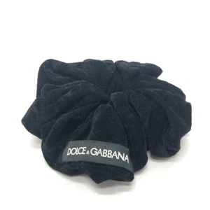 DOLCE&GABBANA big Hair Accessories Scrunchie Hair Shush Velor Black Unused - Picture 1 of 6