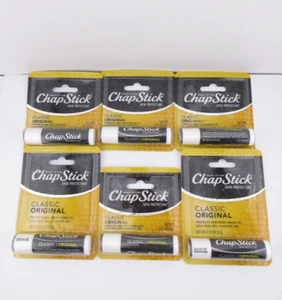 ChapStick Classic Original Lip Balm Tubes, 0.15 oz, 6 ct - FREE SHIPPING - Picture 1 of 3