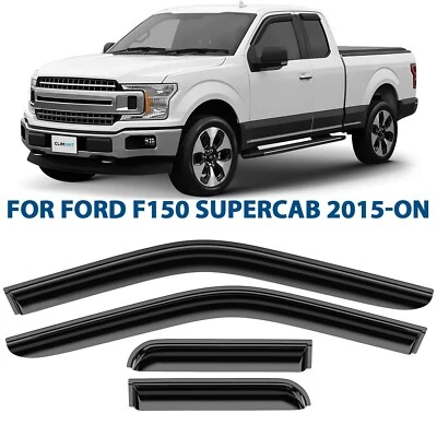 Rain Guards Vent Visors Shade for 2015-2026 Ford F-150 SuperCab - Imagem 1 de 4