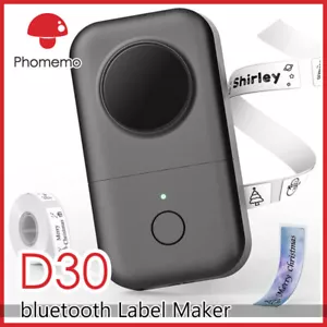 Phomemo D30 Label Maker Machine Bluetooth Small Label Printer Thermal Printer UK - Picture 1 of 15