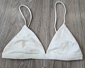 Minok Bikini Top Size XL Cream Triangle V-Neck - Picture 1 of 3