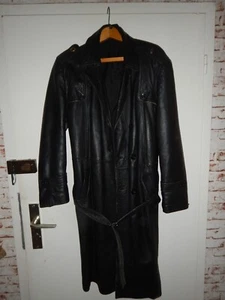 Herren Vintage Ledermantel Gr.L Schwarz - Bild 1 von 9