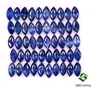 4x2 mm Natural Blue Sapphire Marquise Cut 5.60 Cts Lot 52 Pcs Loose Gemstones - Picture 1 of 4