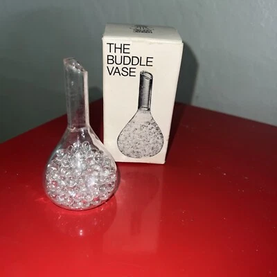 Georg Jensen Collection The Buddle Vase Glass With Crystals 2” Wide 3.5” Tall - Image 1 of 4