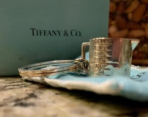 Tiffany & Co . Sterling Silver Key Ring Measuring Cup In Original Box & Dust Bag - Picture 1 of 7