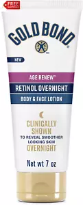 Gold Bond Age Renew Retinol Overnight Body & Face Lotion, with Retinol & Peptide - Picture 1 of 12