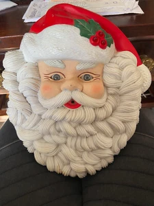 VTG 90's Christmas Santa Head Motion Activated Songs Wall Door Hanging TELCO - Picture 1 of 1
