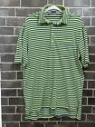 Polo Golf Ralph Lauren Polo Shirt Adult Medium Stretch Lisle Green Striped Mens