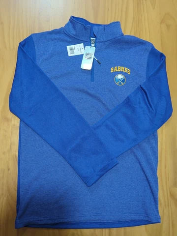 New Buffalo Sabres Small S NHL Sweater Fleece 1/4th Zip Hoodie Sweatshirt Cover