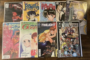 Lot of 9 Anime Comics Midnight Panther One Pound Gospel Ranma 1/2 Athena - Picture 1 of 10