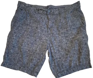 Nautica Dark Blue Shorts Men’s Size 40 Slim Fit 9” Inseam Pockets Zipper Floral - Picture 1 of 8