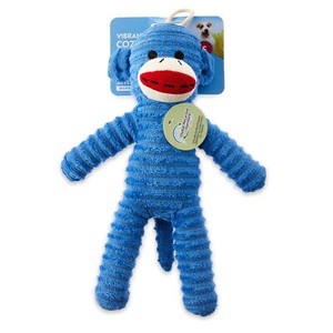 christmas sock monkey dog toy