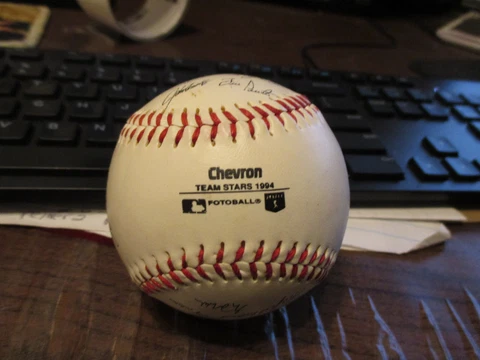 1994 ATLANTA BRAVES BASEBALL.....simulated signatures  CHEVRON team stars Cover