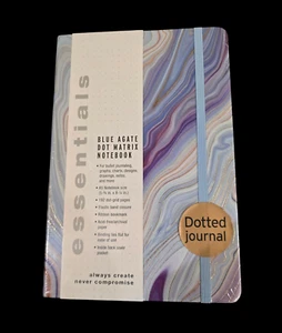 NEW Sealed Essentials; Blue Agate Dotted Notebook Journal; A5 8.25x5.75 inches - Picture 1 of 3