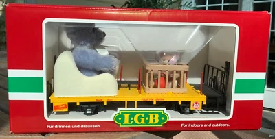 Coche plano LGB 43140 edición limitada de coleccionista 2001 con dos osos Steiff Foto 1 de 4