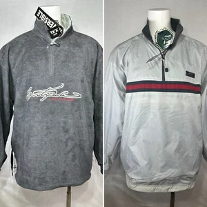 NWT VINTAGE Southpole Reversible Pullover Jacket Mens 2XL Nylon Fleece Y2K - Picture 1 of 21
