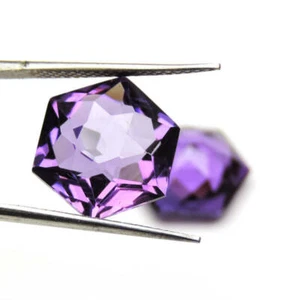 Natural Amethyst Birthstone AAA 11.85 CTS 2 PCS FANCY CUT AMETHYST GEMSTONE  - Picture 1 of 4