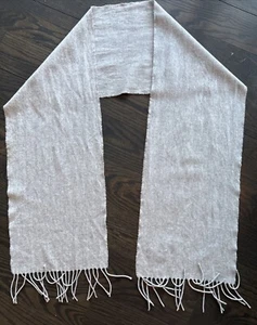 100% Cashmere Charter Club Luxury Scarf Gray Fringe One Size - Picture 1 of 3