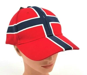 Baseballmütze Star-Nor Norwegen rot und blau neu mit Etikett Einheitsgröße - Bild 1 von 6