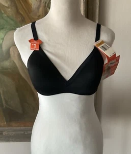 WARNERS Black 36A Invisible Bliss Wire Free T-Shirt Bra Style 2055 NWT - Picture 1 of 5