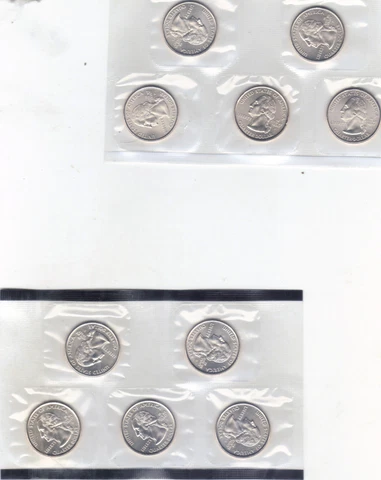 2002 P & D State Quarter 10 Coins from US Mint Set BU Statehood Cello 25c Coin Cover