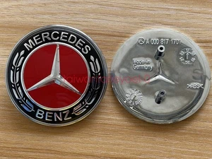 PARA MERCEDES BENZ CLK CLS E ML GL CAPÓ DELANTERO INSIGNIA NEGRO ROJO EMBLEMA A2078170316 - Imagen 1 de 7