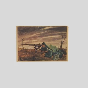 Cartolina d'epoca Fanti con mitragliatrice Franchigia militare VG 1943 - Picture 1 of 2
