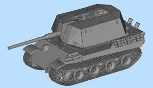 3D printing 1/72 Panther (Chassis) "Kugelblitz" /55mm/88mm gun Unpainted Kit - Picture 1 of 16