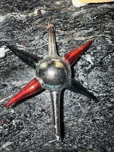 Vintage Mercury glass Christmas tree ornament: Star - Picture 1 of 7