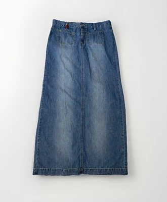 Tommy Jeans Y2K long maxi blue jean skirt - Image 1 of 4