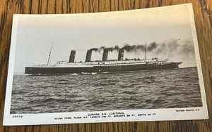 RPPC - R M S Lusitania. Statistics. - Rotary Photographic Series. - Foto 1 di 6