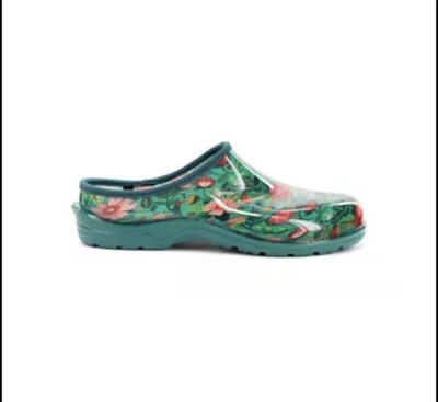 Groundwork Waterproof, Memory Foam All Day Comfort Garden Shoe 10 GreenFloral - Image 1 of 4
