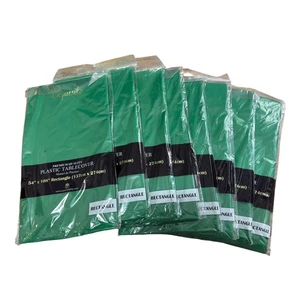 Green Plastic Tablecloth Rectangle 54 x 108 Disposable Table Cover - Picture 1 of 7