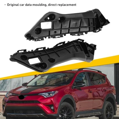Juego de 2 soportes de parachoques delanteros negros lado derecho + izquierdo para Toyota RAV4 2013-2018 Foto 1 de 4
