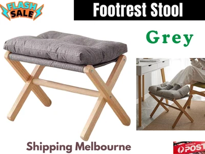 Portable Folding Footstool with Cushion Soft Padded Foot Rest Ottoman Home Offic - image 1 of 4
