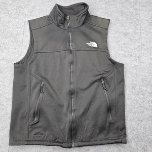 The North Face Vest Mens Medium Black WindWall Softshell Full Zip Outdoors Hike - Picture 1 of 8