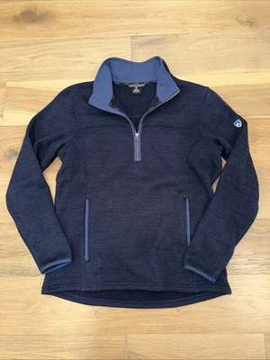 Kuhl Ascendyr 1/4 Zip Sweater Herren Large blau Fleecepullover - Bild 1 von 4