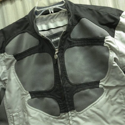 BMW Motorcycle AirFlow Size 46R Gray Black Jacket Excellent Condition  - Image 1 of 4