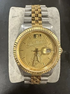 CLEVELAND INDIANS - Vintage Uhr - Gold & Silber - Sun Time - Chief Wahoo - Bild 1 von 6
