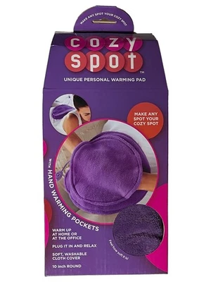 Almohadilla térmica de bolsillo para calentar manos personales Sunbeam Cozy Spot, púrpura de 10" de diámetro Foto 1 de 3