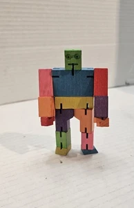 Cubebot Areaware by David Weeks Studio Multicolor Wood Cube Puzzle Robot - Picture 1 of 4