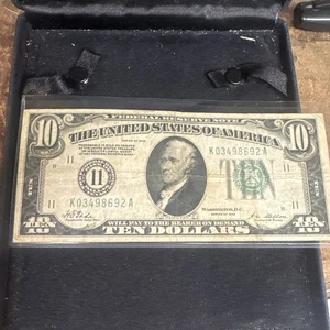 Series 1928 Green Seal $10 FRN Numbered Dist #11 Dallas Fr#2001-K Free Shipping - Picture 1 of 6