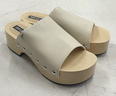 NIB Sergio Rossi Platform Leather Sandal Clog Size: 39 ( US 9) - Image 1 of 4