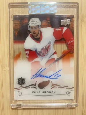 Filip Hronek 2018-19 Upper Deck Clear Cut Rookie Auto #CCR-FH Vancouver Canucks - Image 1 of 2