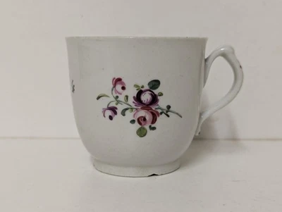 Circa 1790 Antique New Hall Porcelain Famille Rose Floral Pattern 144 Coffee Cup - image 1 of 4