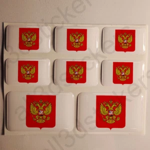 Pegatinas Rusia Escudo de Armas Pegatina Vinilo Adhesivo Resina 3D Relieve - Imagen 1 de 1