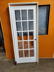 32" LH French Pine Door Used ..Semi-Gloss Painted..Local.Pick Up Only..60076 - Picture 1 of 11