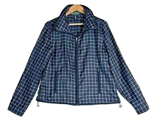 L-RL Lauren Active Ralph Lauren Jacke Gr. M schwarz weiß Full Zip kariert Grid - Bild 1 von 7